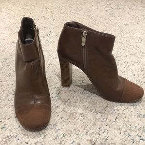 Brown heeled ankle boots
